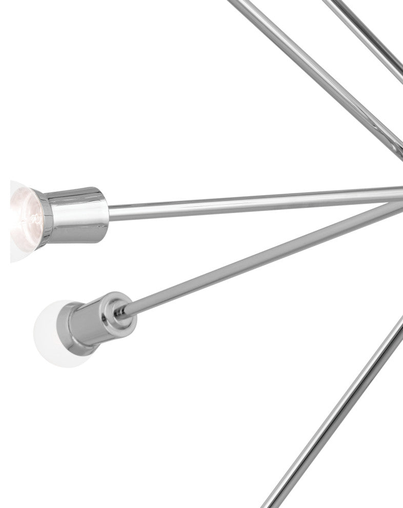 Armstrong 63" 16 Light Chandelier, Chrome