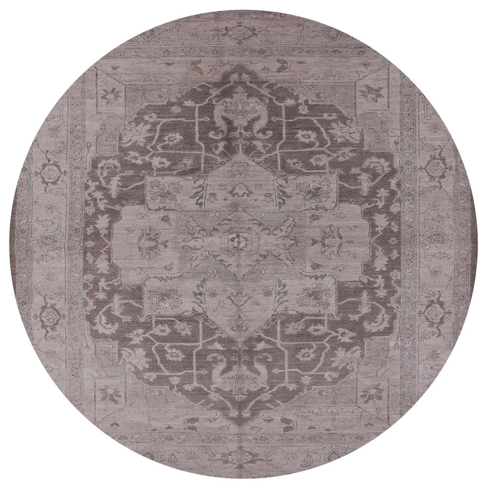 Ahgly Company Indoor Round Mid-Century Modern Area Rugs, 6' Round