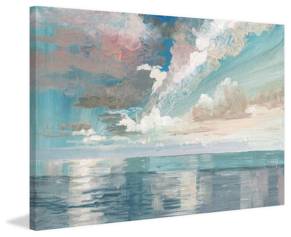 "Pastel Sky" Painting Print on Wrapped Canvas, 24"x16"