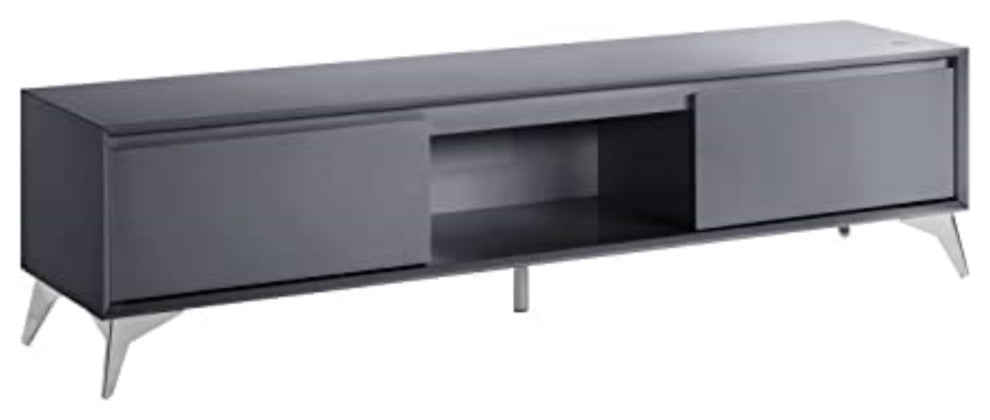 91996, Tv Stand, Led, Gray & Chrome Finish, Raceloma