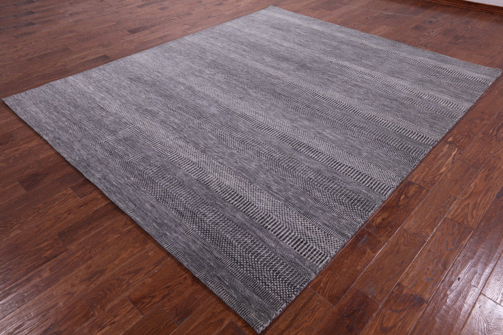 Hand Knotted Savannah Grass Wool and Silk Rug 8' 1" X 9' 8" Q12012