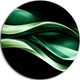 Glittering Green Pattern, Abstract Digital Art Disc Metal Wall Art, 36"