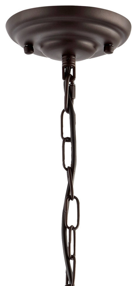 Gaines 1-Light Farmhouse Mason Jar LED Pendant, Oil Rubbed Bronze, Width: 5.5"