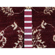 Sangria Red Pure Wool Abarasque Design Agra Hand Knotted Runner Rug 2'8" x 6'