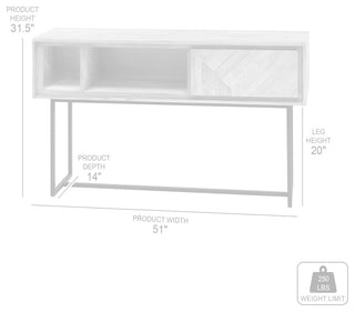 Peridot 1 Drawer Console Table, Natural Acacia Wood