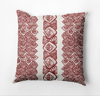 Central Comb Outdoor Pillow, Orange, 16"x16"