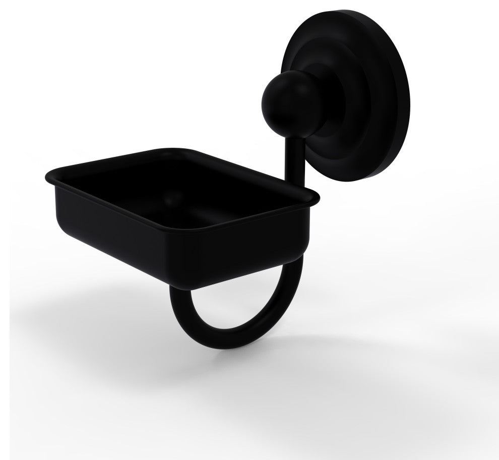 Que New Wall Mounted Soap Dish, Matte Black