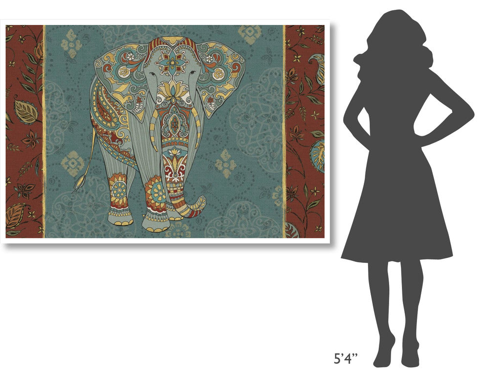 "Elephant Caravan IB" Digital Paper Print by Daphne Brissonnet, 62"x42"