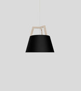 Imber 17" Pendant, White Washed Oak, No Diffuser, Rigid, Incandescent