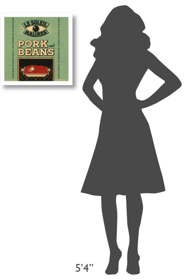 "Le Soleil Malines - Pork & Beans" Digital Paper Print by Retrolabel, 18"x18"