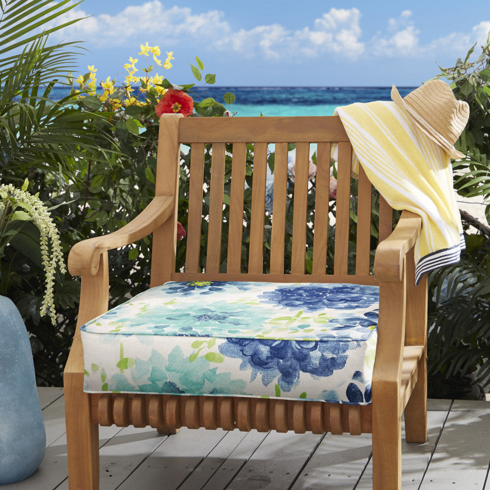 Sorra Home Gardenia Seaglass Corded Deep Seating Cushion 25"x23"x5"
