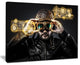 "Fighter Pilot With Hat and Glasses" Portrait Digital Art Canvas Print