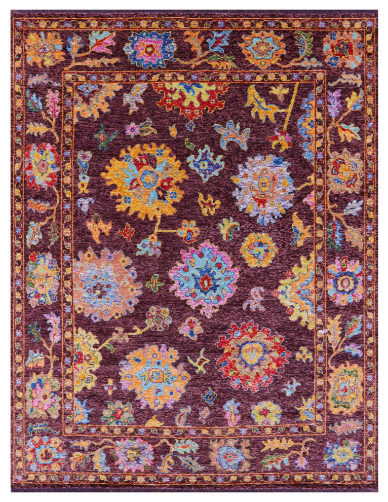 Handmade Turkish Oushak Wool Rug 9' 3" X 11' 11" - Q16077