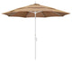 11' Matted White Collar Tilt Crank Aluminum Umbrella, Terrace Sequoia Olefin