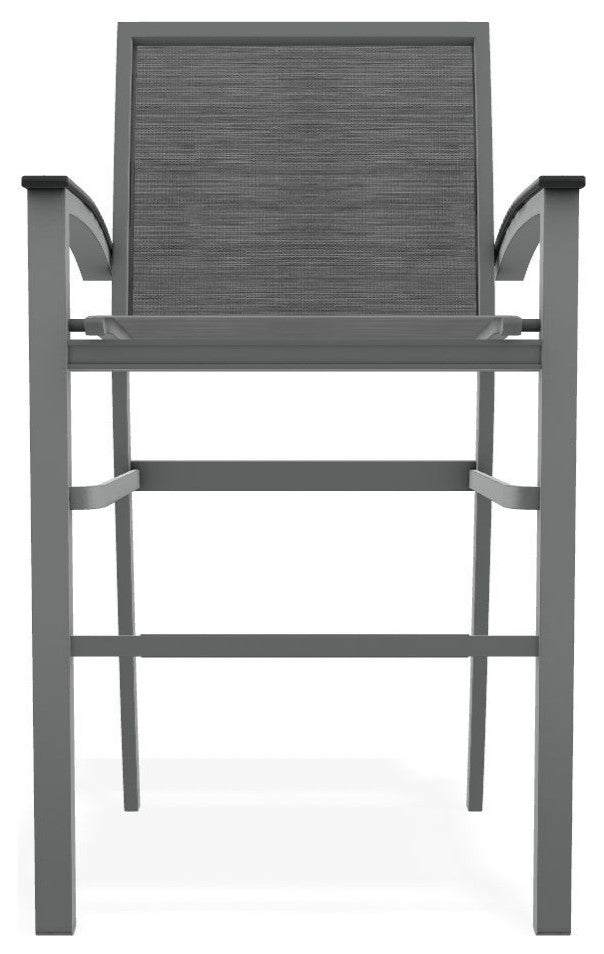 Bazza Sling Bar Height Stackable Outdoor Stool, Collect Charcoal/Graphite
