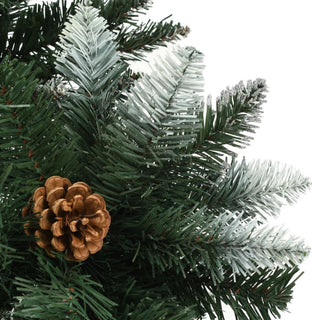 vidaXL Christmas Tree Decoration Artificial Xmas Tree with Pine Cones White