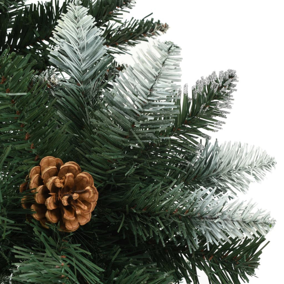 vidaXL Christmas Tree Decoration Artificial Xmas Tree with Pine Cones White