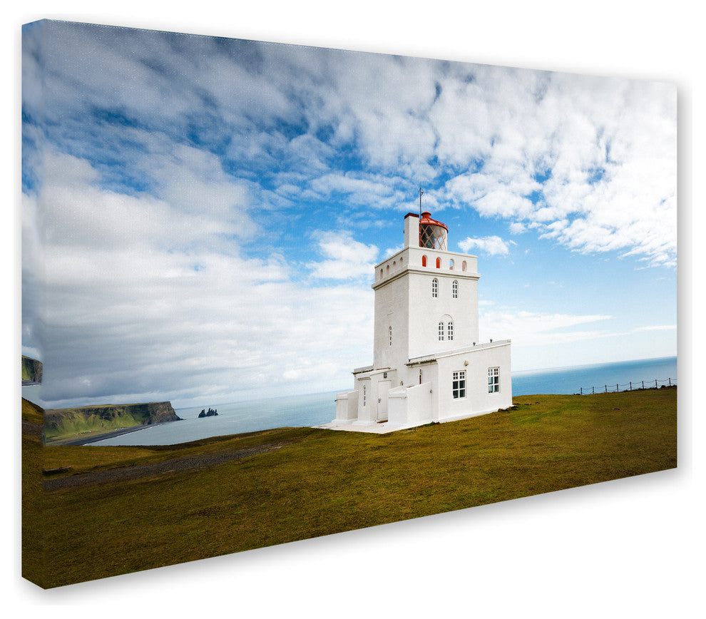Philippe Sainte-Laudy 'Dyrholaey Lighthouse' Canvas Art