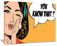 "Retro Woman in Comic Style" Portrait Digital Art Canvas Print