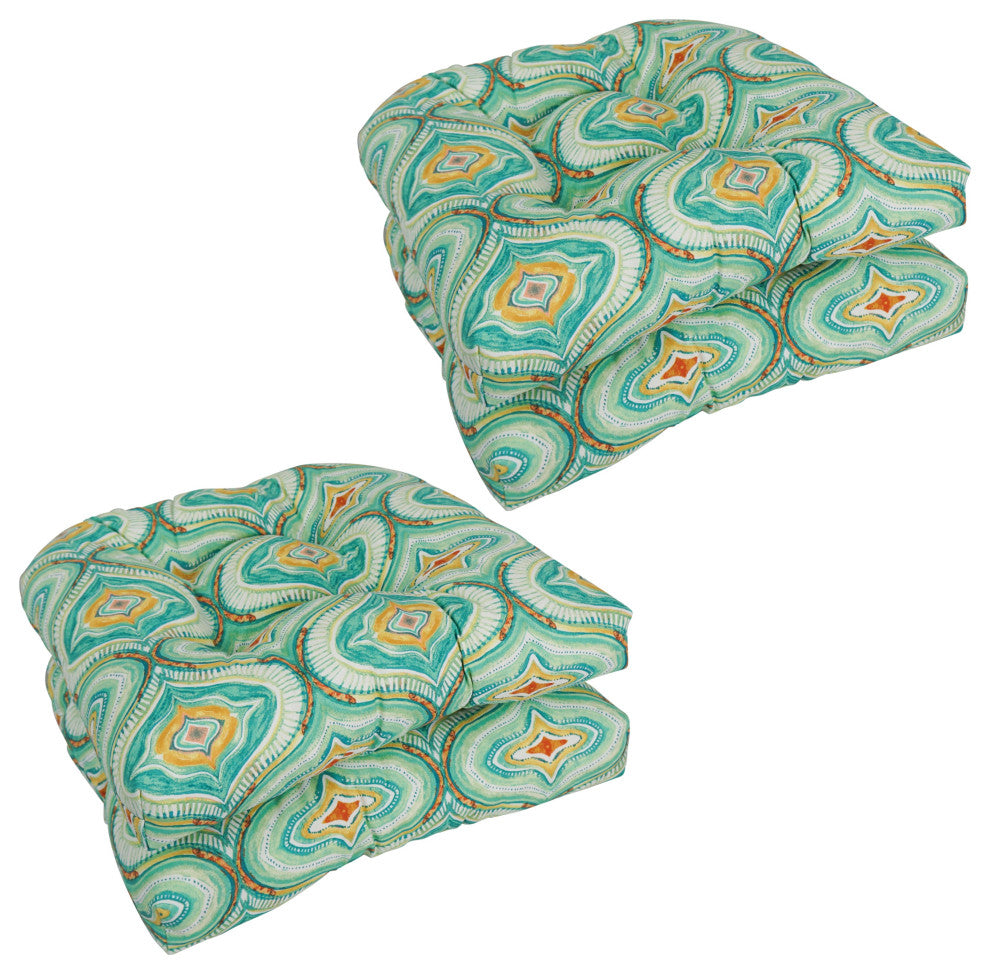 19" U-Shaped Dining Chair Cushions, Set of 4, Tyngsboro Opal