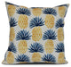 16x16", Pineapple Stripes, Geometric Print Outdoor Pillow, Blue