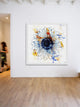 Parvez Taj "Stencil Flower" Framed Painting Print, 18"x18"