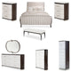 AICO Furniture Paris Chic 8 Piece King Bedroom Set