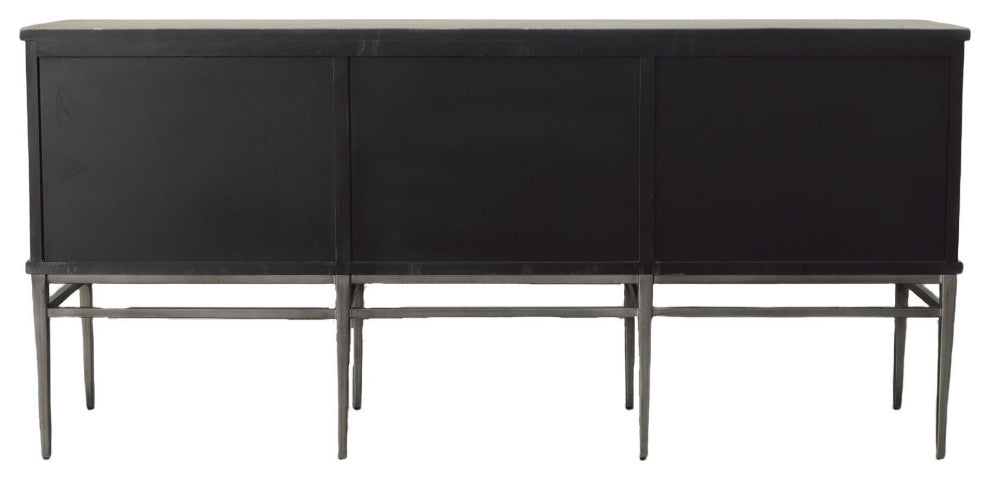 Hewitt 34.75" 2-Door Server With Drawers, Gray