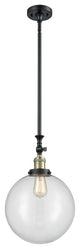Beacon Mini Pendant, Black Antique Brass, Clear