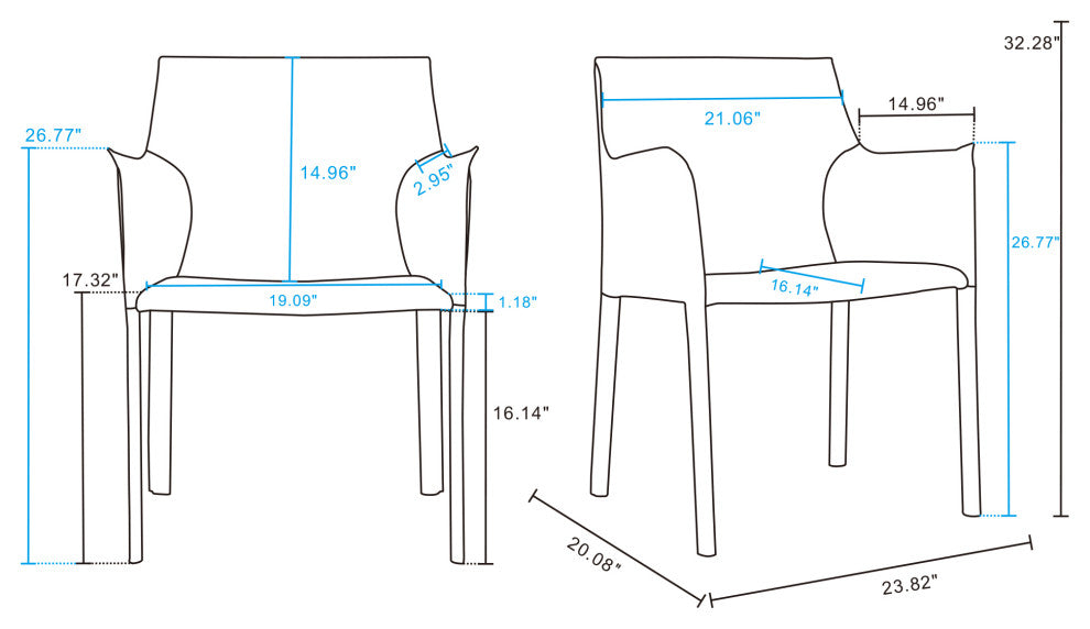 Manhattan Comfort Paris Dining Armchair