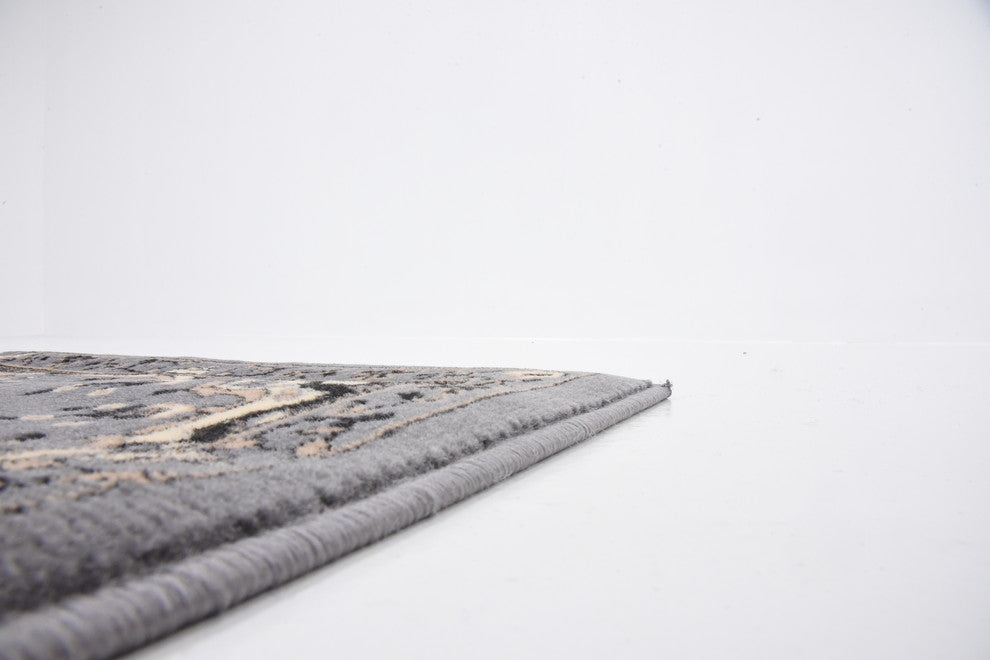 Unique Loom Gray Washington Reza 2' 2 x 8' 2 Runner Rug