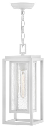 Republic LED Hanging Lantern in Textured White