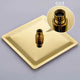 BathSelect Designer Gold Finish Brass 12" Shower Head