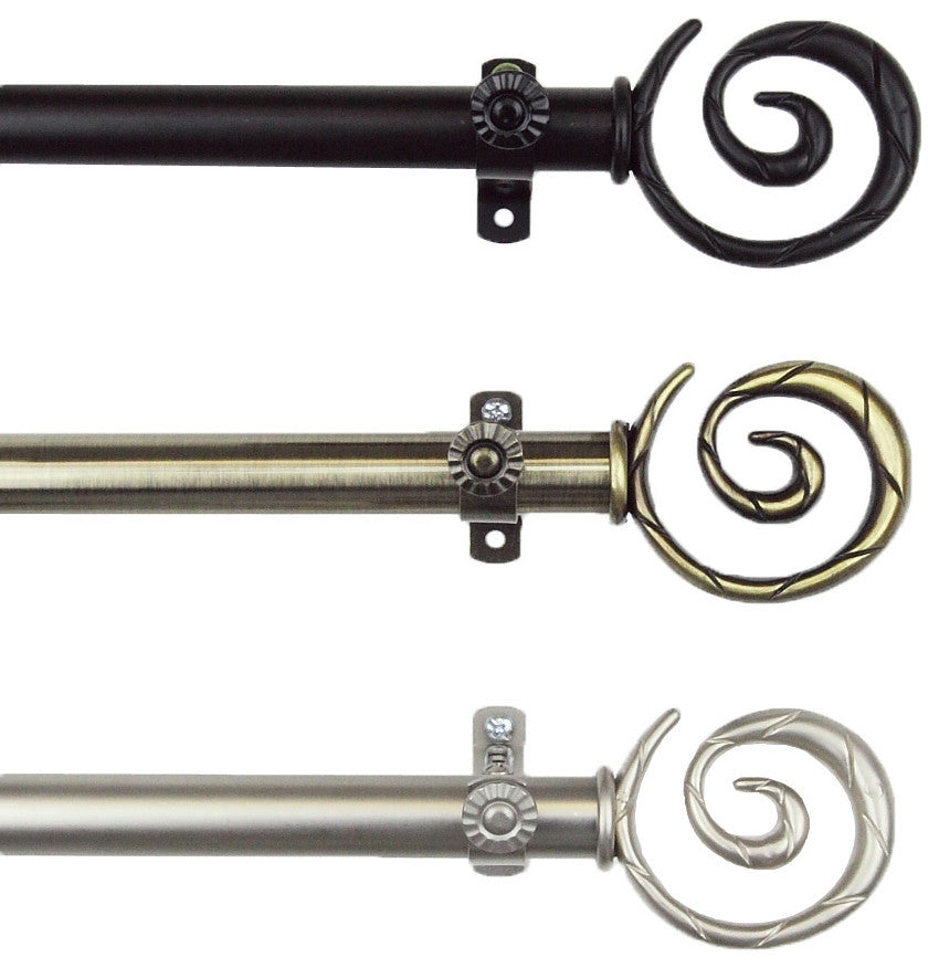 Valen 13/16" Diameter Curtain Rod, Satin Nickel, 18-28"