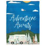 Flag  Printed  Adventure Awaits Polyester Garden