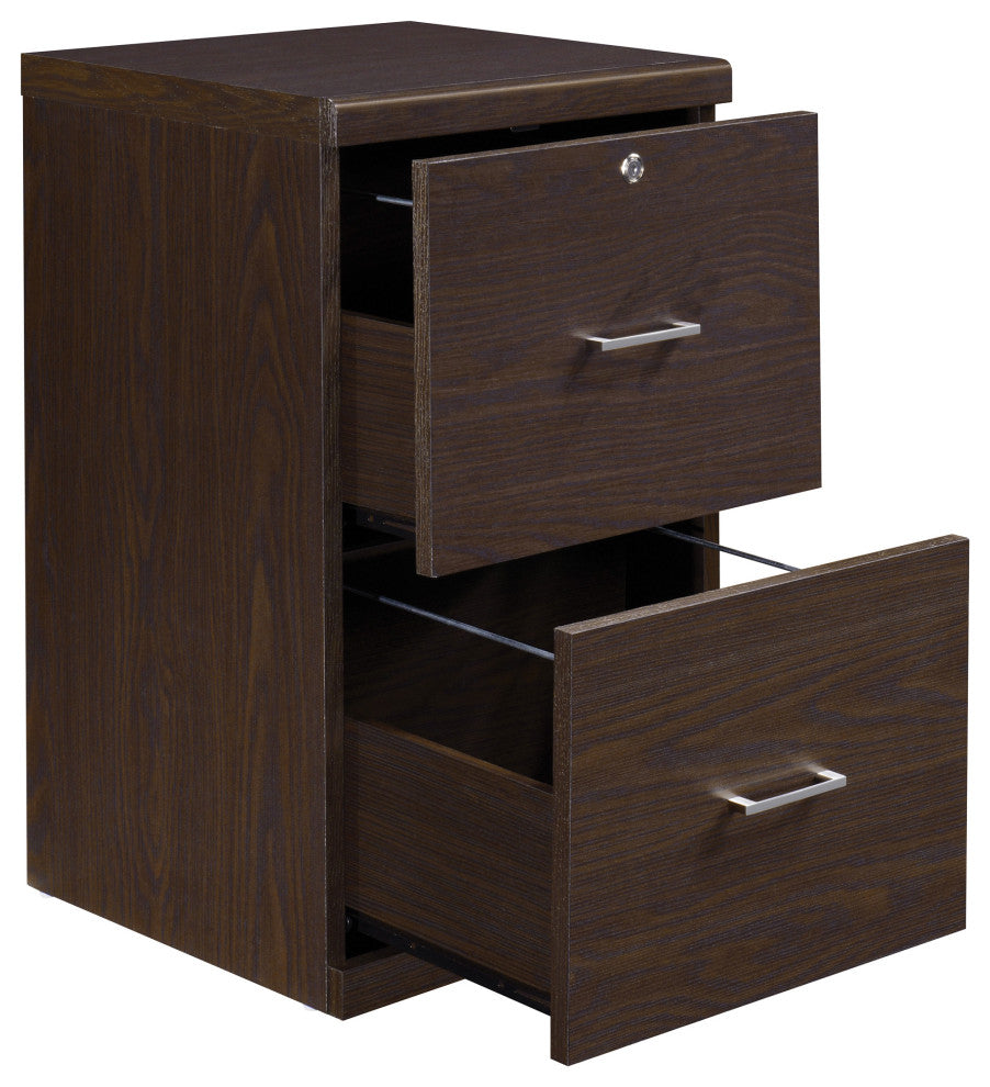 Alpine 2-Drawer Vertical File With Lockdowel Fastening System, Espresso Finish
