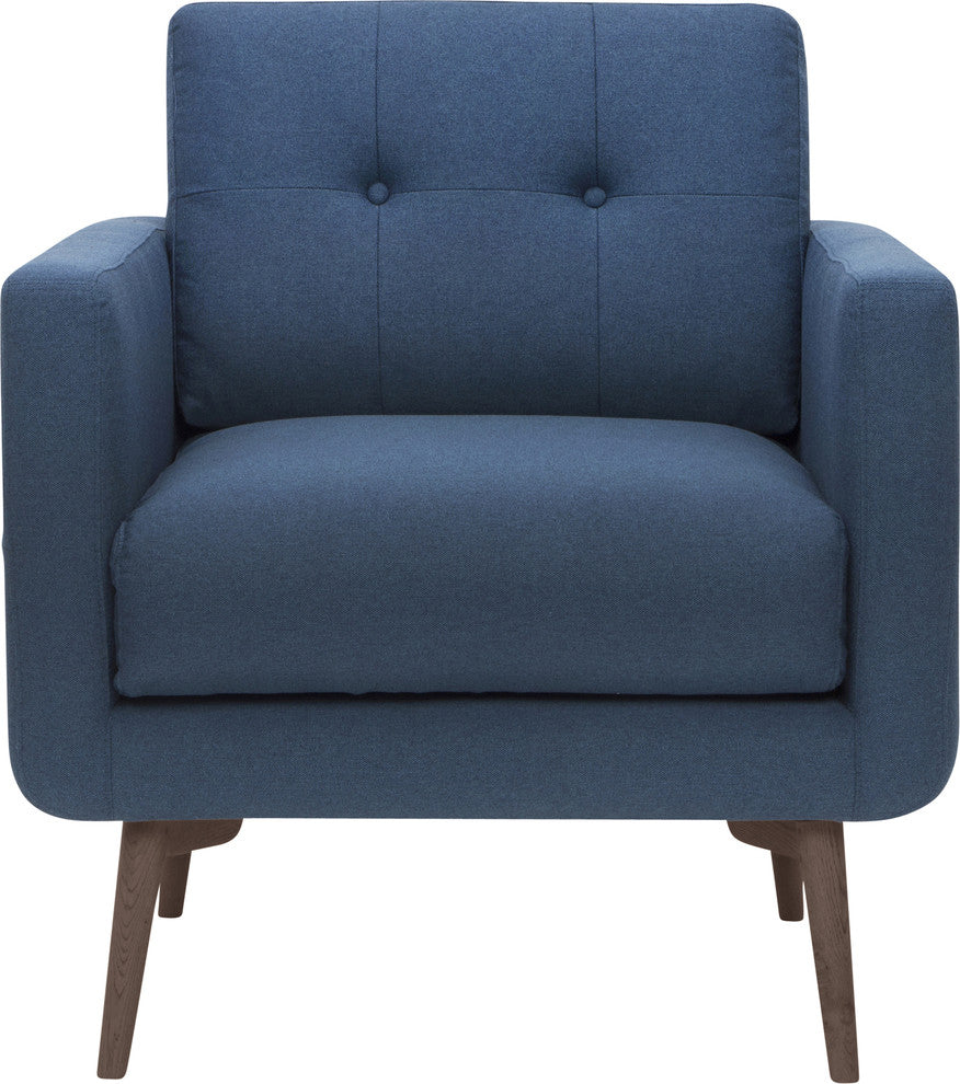 Ingrid Lounge Chair in Lagoon Blue Velour by Nuevo