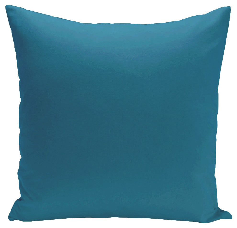 Solid Decorative Pillow, Peacock, 26"x26"