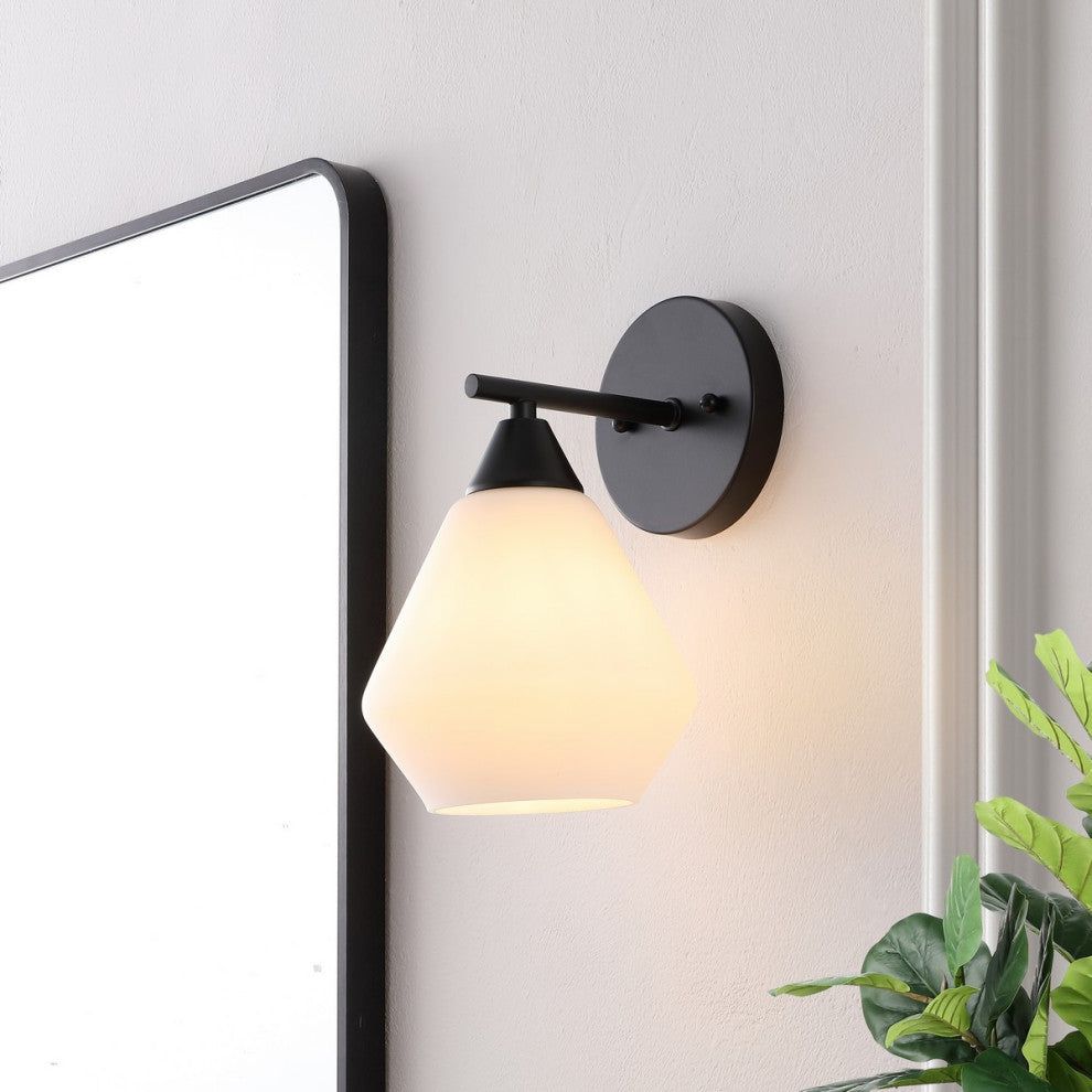 Safavieh Lyona 8.5" Wall Sconce, Black/White