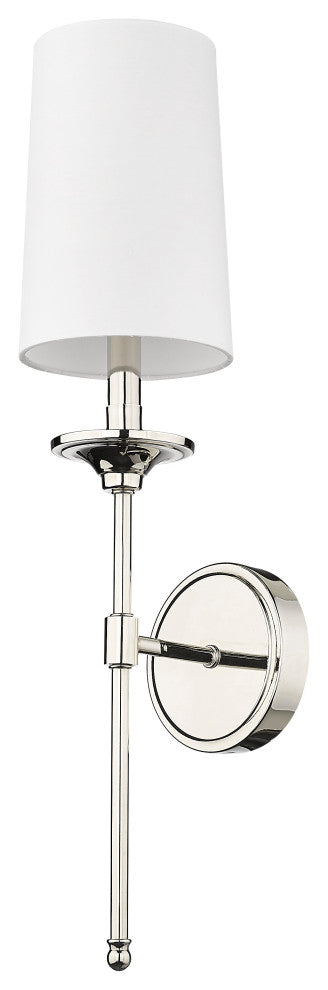 Zlite 3033-1S-PN 1-Light Wall Sconce, Off White