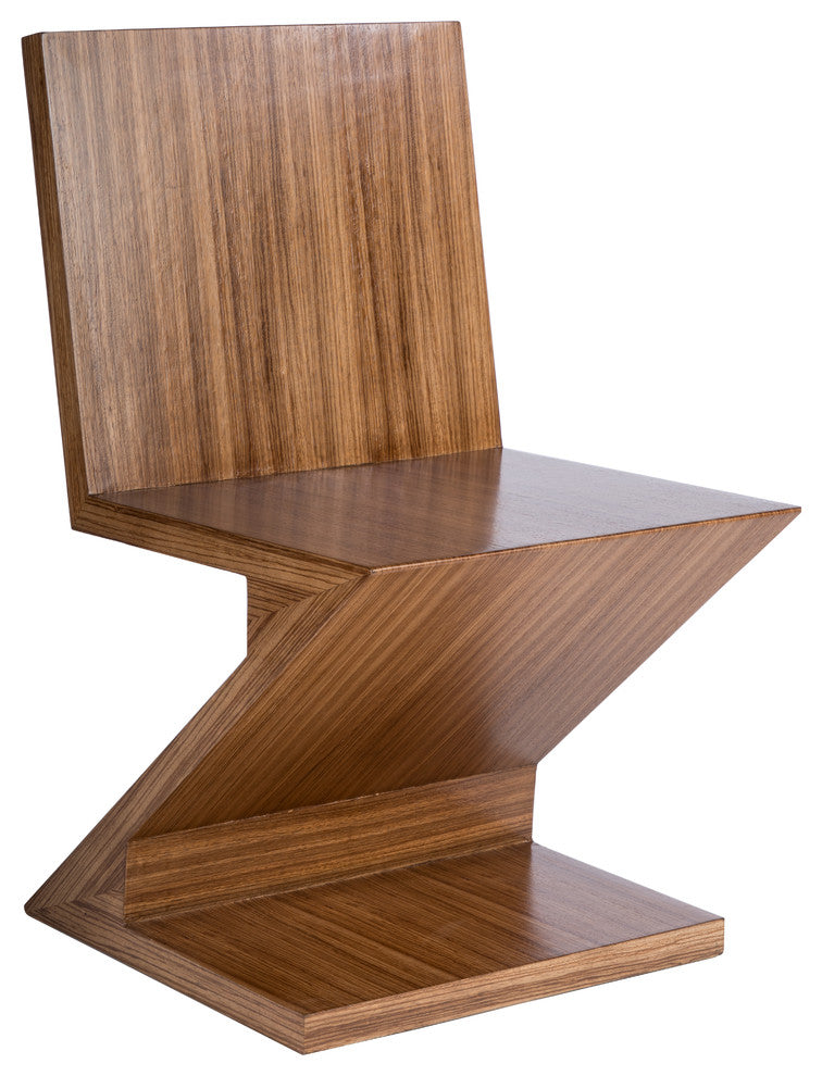 Zig Zag Accent Chair, Pine