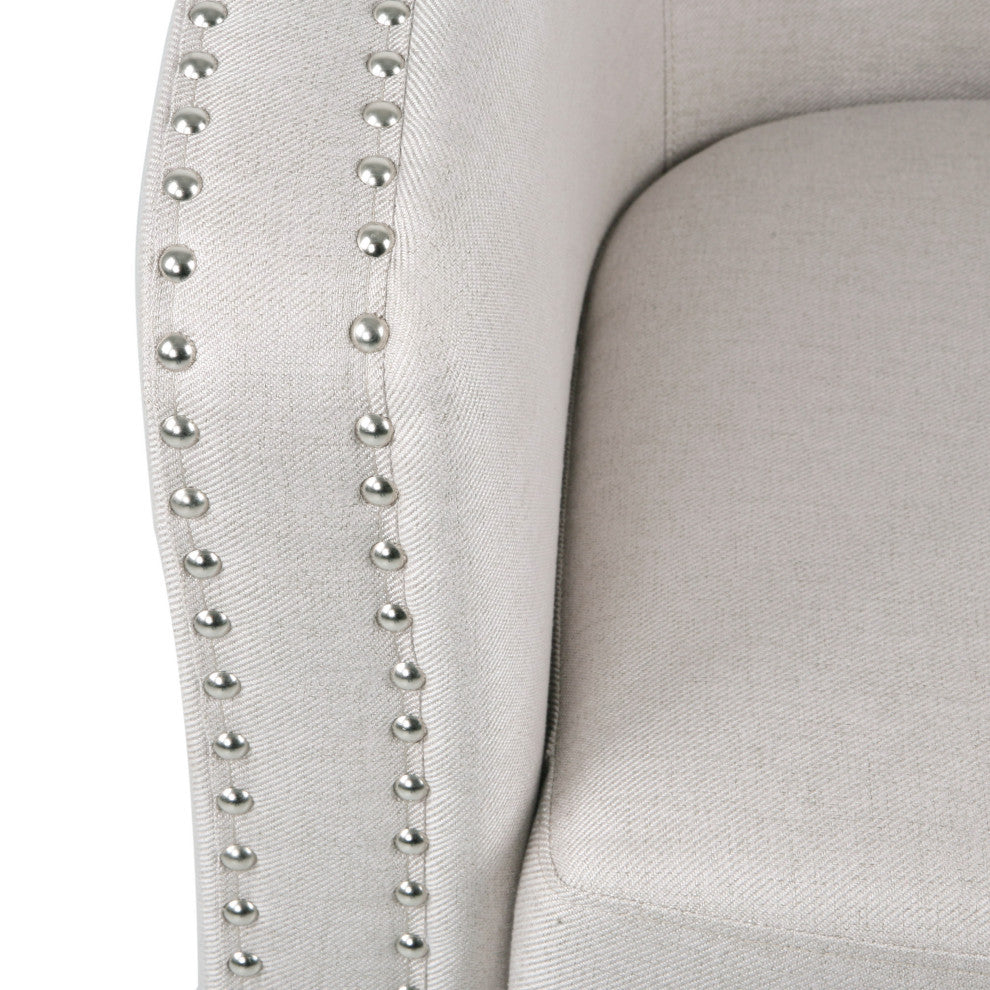 Jaymee Fabric Swivel Chair, Wheat and Black