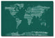 ''World Sheet Music Map in Green'' Canvas Art by Michael Tompsett