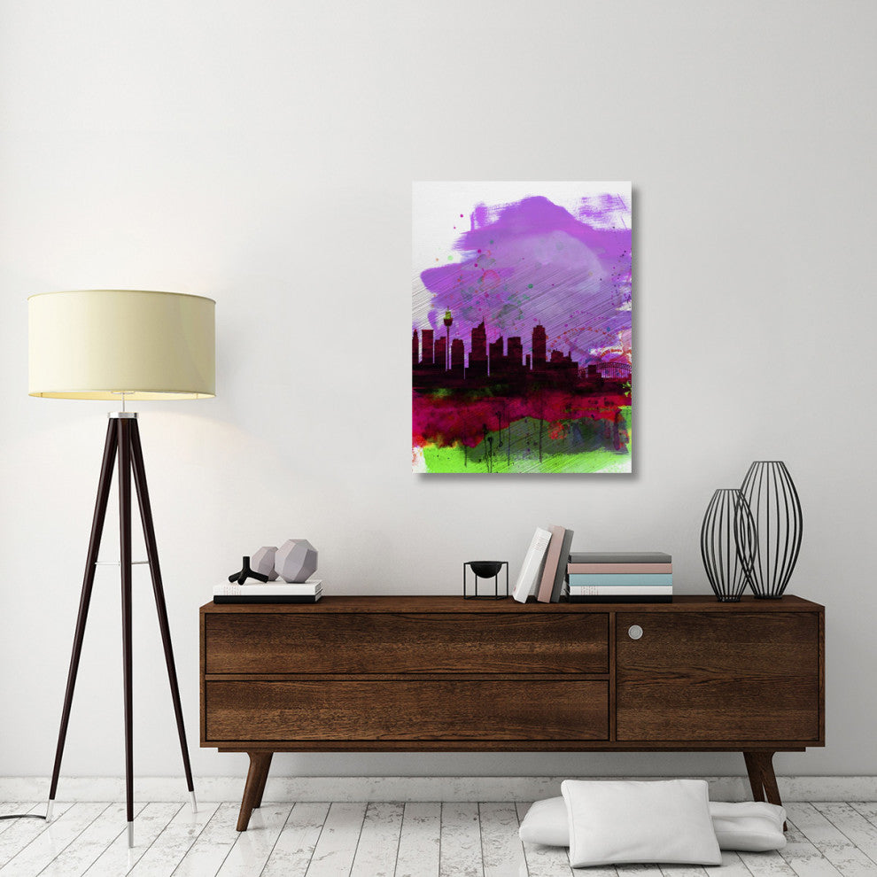 "Sydney Watercolor Skyline 2" Fine Art Print