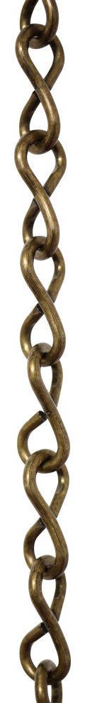 Steel Single Jack Basket Chain, Various Finishes, 3 Sizes, Antique Brass, U15
