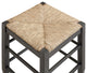 Square Rush Backless Counter Bar Stool, Charcoal Gray