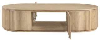 Moana Wood Storage Coffee Table, Natural, 64" W X 32" D