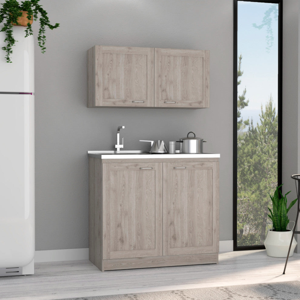 Cabinet Set Zeus, Kitchen, Light Gray