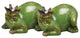 Ceramic Frog Prince Figurine, Green