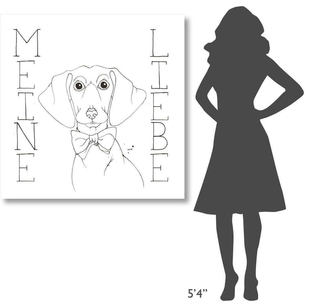 "Puppy Love Dachshund" Digital Paper Print by Elyse DeNeige, 42"x42"
